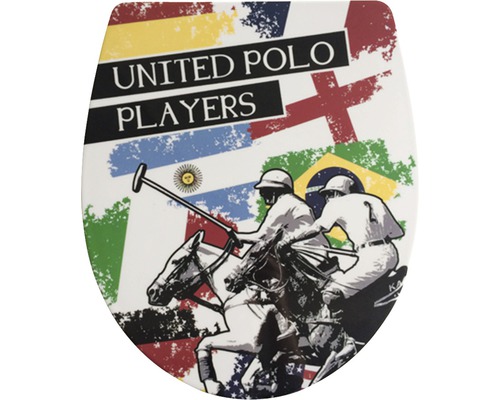 Capac WC cu model ADOB Imola United Polo duroplast închidere lentă alb 45x38,5 cm