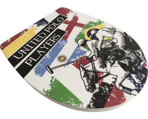 Capac de toaletă cu motiv polo pentru baie