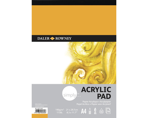 Bloc acrilic Daler Rowney Simply format A4 cu 16 coli