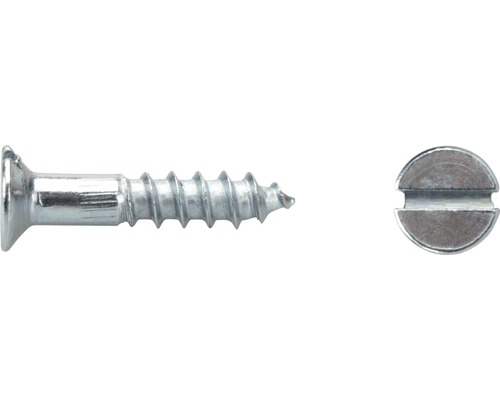 Șuruburi pentru lemn cu cap înecat drept Dresselhaus 2x16 mm DIN97 oțel zincat, 100 bucăți Șurub pentru lemn cu cap înecat și crestătură