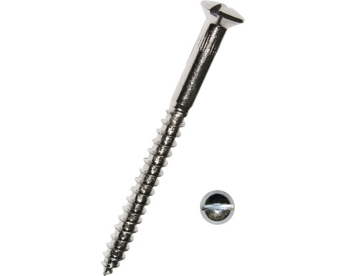 Șurubrui pentru lemn cu cap semibombat drept Dresselhaus 4,5x45 mm DIN95 oțel zincat, 200 bucăți Șurub pentru lemn cu cap crestat