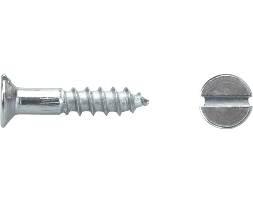 Șuruburi pentru lemn cu cap înecat drept Dresselhaus 2x10 mm DIN97 oțel zincat, 100 bucăți Şurub pentru lemn cu cap înecat și fantă
