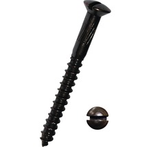 Șuruburi pentru lemn cu cap semibombat drept Dresselhaus 4x25 mm DIN95 alamă brunată, 200 bucăți