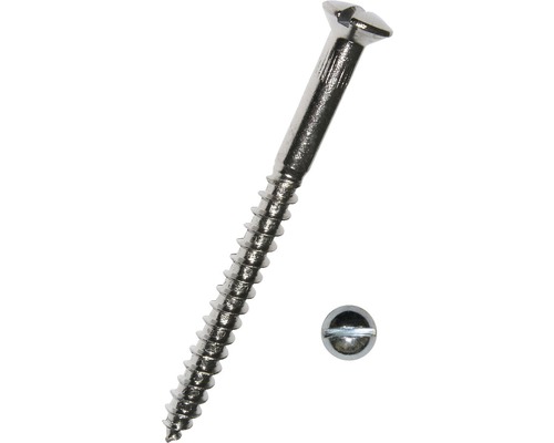 Șuruburi pentru lemn cu cap semibombat drept Dresselhaus 4x40 mm DIN95 oțel zincat, 200 bucăți Șurub pentru lemn cu cap crestat