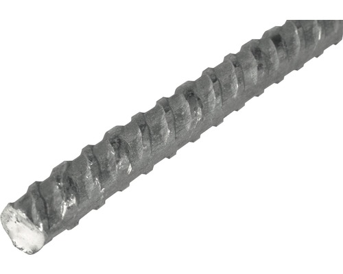 Bară metalică rotundă striată Alberts Ø6mm, lungime 1m Bară de armătură din oțel cu nervuri