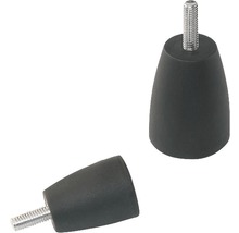 Șuruburi metrice cu cap cilindric manual Dresselhaus 10x15 mm Ø43mm oțel & plastic negru, 5 bucăți-thumb-0