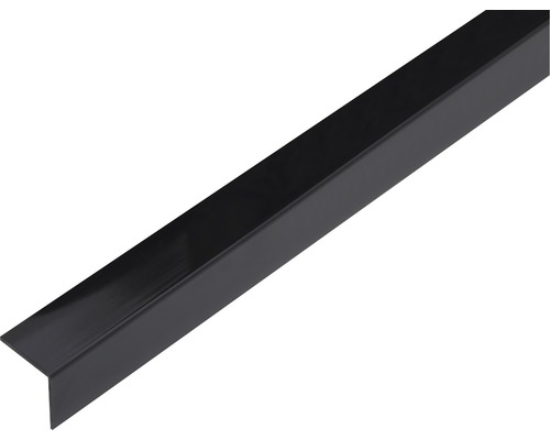 Cornier plastic Alberts 20x20x1,5 mm, lungime 1m, autoadeziv, negru