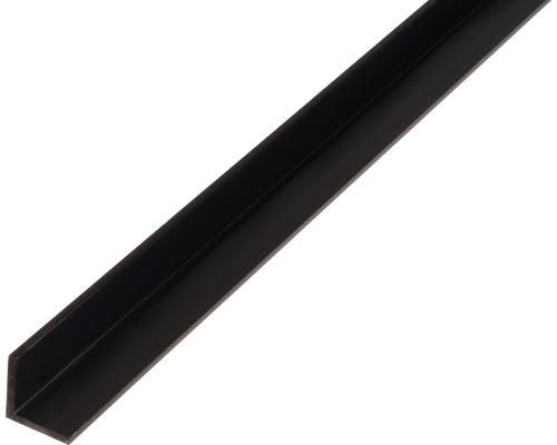 Cornier plastic Alberts 20x20x1 mm, lungime 2,6m, negru Profil unghiular din metal