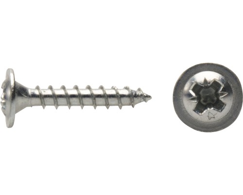 Șuruburi pentru lemn cu cap semibombat cruce Dresselhaus 4x30 mm oțel zincat, 100 bucăți Șuruburi pentru lemn cu cap semibombat cruce Dresselhaus 4x30 mm oțel zincat, 100 bucăți