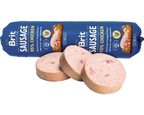 Cârnat Brit Premium cu 95% pui pentru câini