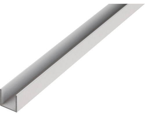 Profil aluminiu tip U Alberts 8x8x8x1 mm, lungime 2,6m, argintiu Profil aluminiu tip U Alberts 8x8x8x1 mm, lungime 2,6m, argintiu