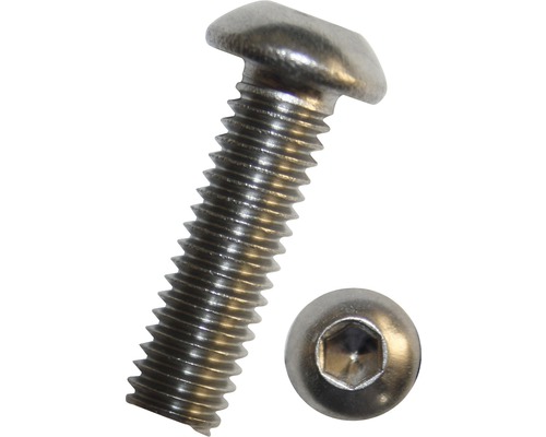 Șuruburi metrice cu cap semibombat și hexagon interior Dresselhaus 4x10 mm DIN7380-1 oțel inox A2, 100 bucăți Șuruburi metrice cu cap semibombat și hexagon interior Dresselhaus 4x10 mm DIN7380-1 oțel inox A2, 100 bucăți