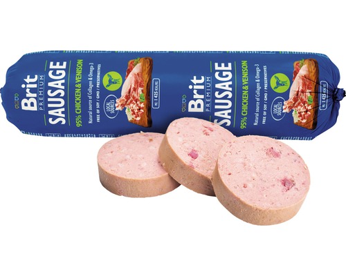 Cârnat Brit Premium cu pui și vânat