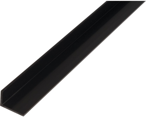 Cornier plastic Alberts 25x20x2 mm, lungime 2,6m, negru Profil unghiular din plastic