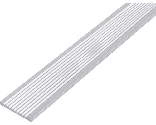 Platbandă aluminiu canelată Alberts 30x3 mm, lungime 1m Profil de finisare din aluminiu cu caneluri