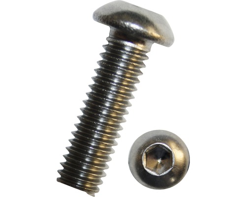 Șuruburi metrice cu cap semibombat și hexagon interior Dresselhaus 6x30 mm DIN7380-1 oțel inox A2, 100 bucăți Șuruburi metrice cu cap semibombat și hexagon interior Dresselhaus 6x30 mm DIN7380-1 oțel inox A2, 100 bucăți