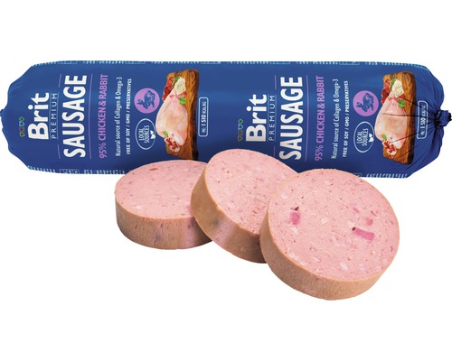 Cârnat Brit Premium cu pui și iepure