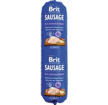 Salam pentru câini Brit Premium by Nature cu pui și iepure 800 g