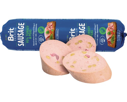 Cârnat Brit Premium curcan și mazăre