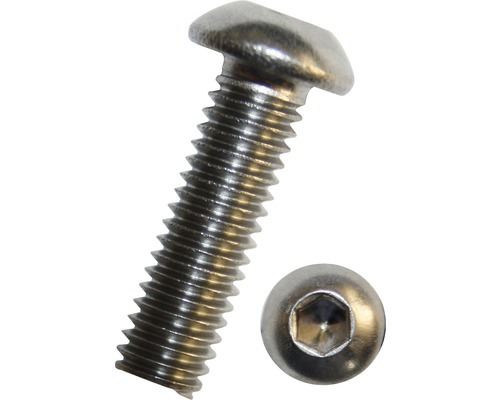 Șuruburi metrice cu cap semibombat și hexagon interior Dresselhaus 5x8 mm DIN7380-1 oțel inox A2, 100 bucăți Șuruburi metrice cu cap semibombat și hexagon interior Dresselhaus 5x8 mm DIN7380-1 oțel inox A2, 100 bucăți
