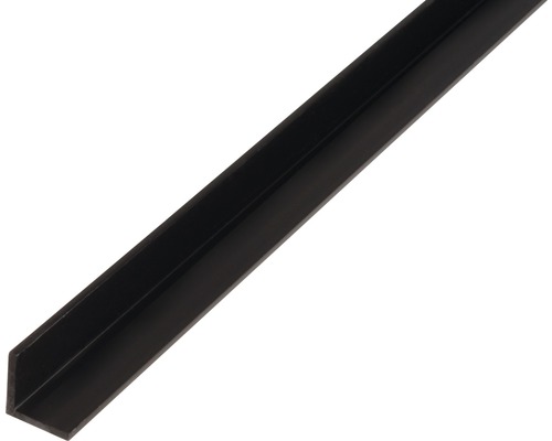 Cornier plastic Alberts 25x25x1,8 mm, lungime 2,6m, negru Profil unghiular din metal