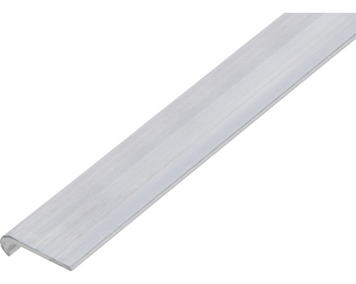 Cornier aluminiu Alberts 20x6x1,3 mm, rotunjit, lungime 1m Profil din aluminiu pentru margini de trepte