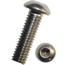Șuruburi metrice cu cap semibombat și hexagon interior Dresselhaus 6x25 mm DIN7380-1 oțel inox A2, 100 bucăți