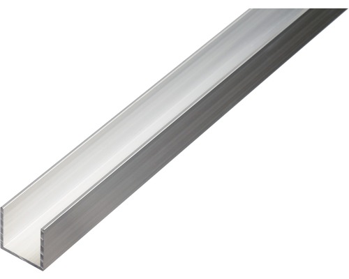 Profil aluminiu tip U Alberts 10x20x10x1,5 mm, lungime 2,6m