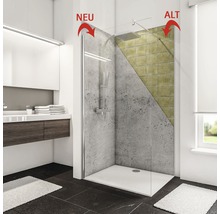 Panou decorativ pentru duș Decodesign, 1000x2100 mm, decor piatră, gri deschis-thumb-2