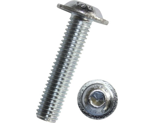 Șuruburi metrice cu cap semibombat și hexagon interior Dresselhaus 4x20 mm DIN7380-2 oțel zincat, 500 bucăți Șuruburi metrice cu cap semibombat și hexagon interior Dresselhaus 4x20 mm DIN7380-2 oțel zincat, 500 bucăți