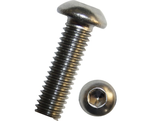 Șuruburi metrice cu cap semibombat și hexagon interior Dresselhaus 6x20 mm DIN7380-1 oțel inox A2, 100 bucăți Șuruburi metrice cu cap semibombat și hexagon interior Dresselhaus 6x20 mm DIN7380-1 oțel inox A2, 100 bucăți