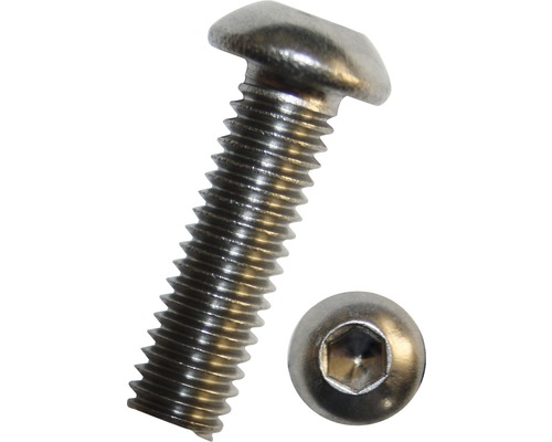 Șuruburi metrice cu cap semibombat și hexagon interior Dresselhaus 6x8 mm DIN7380-1 oțel inox A2, 100 bucăți Șuruburi metrice cu cap semibombat și hexagon interior Dresselhaus 6x8 mm DIN7380-1 oțel inox A2, 100 bucăți