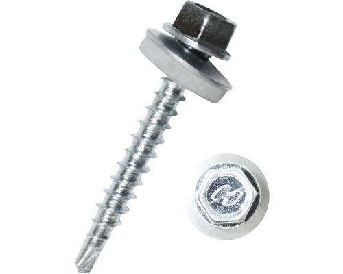 Șurub pentru tablă cu cap hexagonal și șaibă de etanșare