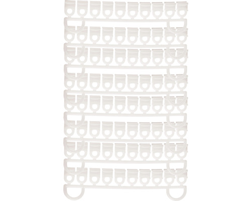 Cleme de fixare din plastic pe un suport