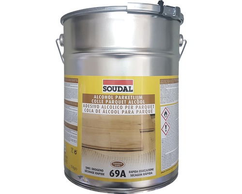 Adeziv pentru parchet SOUDAL 69A pe bază de alcool 13 kg Adeziv de parchet cu alcool Soudal în găleată metalică
