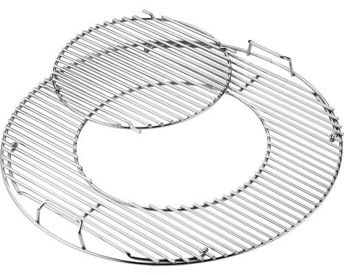 Două grătare rotunde din metal pentru grătar