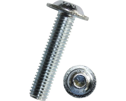 Șuruburi metrice cu cap semibombat și hexagon interior Dresselhaus 5x10 mm DIN7380-2 oțel inox A2, 100 bucăți