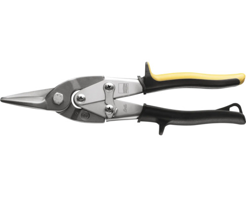 Foarfecă de tablă Bessey Erdi D16S 240mm, pentru modelat și tăieri drepte Foarfece de tablă cu mâner galben și negru