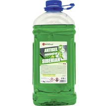 Antigel Siberian concentrat într-un recipient de plastic cu mâner și capac albastru