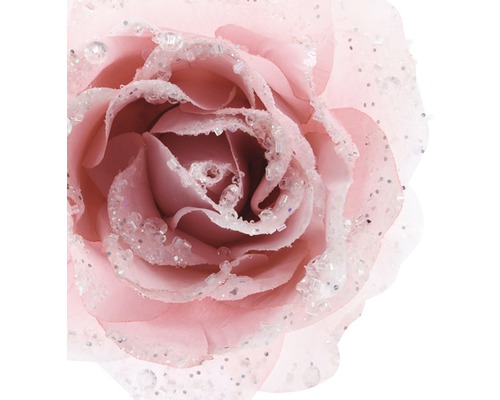 Trandafir decorativ cu sclipici