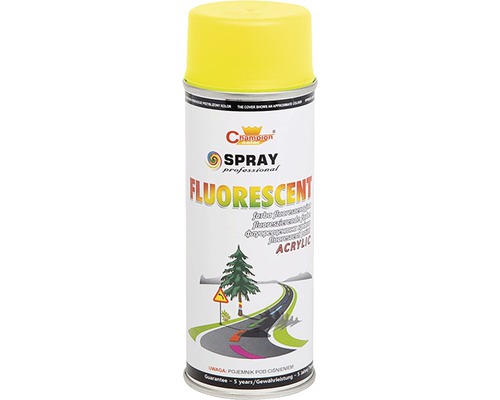 Spray vopsea Champion galben fluorescent 400 ml Champion Spray Professional vopsea acrilică fluorescentă
