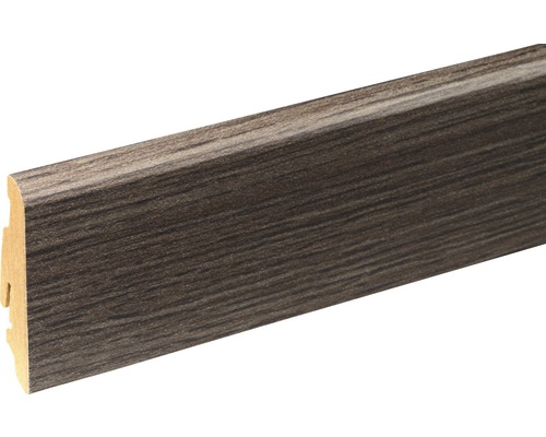 Plintă MDF SKANDOR FU60L stejar gri închis 2400x58x19 mm Plintă din lemn cu decor din lemn