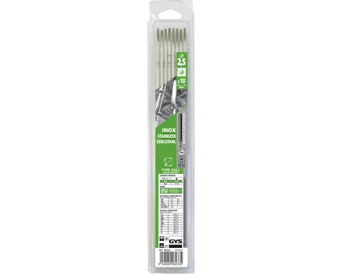 Electrozi pentru sudat inox GYS 2,5x300 mm, pachet 10 | HORNBACH