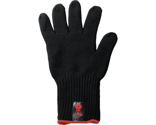 Manusa de grătar neagră din material textil cu logo Weber