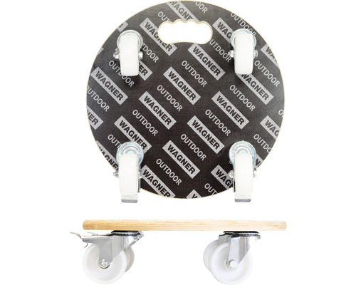 Scândură cu rotile Wagner Outdoor cu mâner și role
