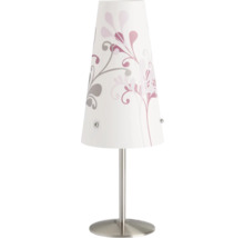 Veioză cu picior Isi E14 max. 1x40W, alb/decor lila