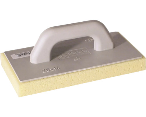 Drișcă burete hidro-absorbant profilat Haromac 280x140x30 mm, mâner din plastic Gletier cu burete și mâner, 28x14 centimetri