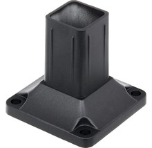 Bază stâlp neagră din plastic pentru fixarea stâlpilor