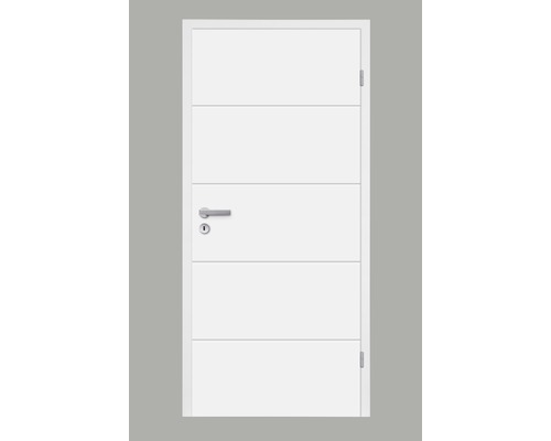 Foaie de ușă Pertura Perla 05 albă 98,5x198,5 cm dreapta-0