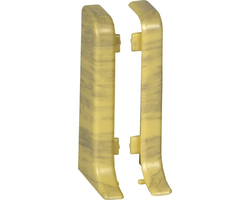 Capăt pentru plintă parchet KU50 stejar galben 2 bucăți Două capace de radiator din plastic